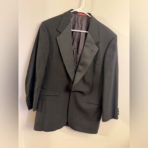 Stanley Blacker Couture Black Tuxedo Jacket 42R Made in USA Formal Blazer